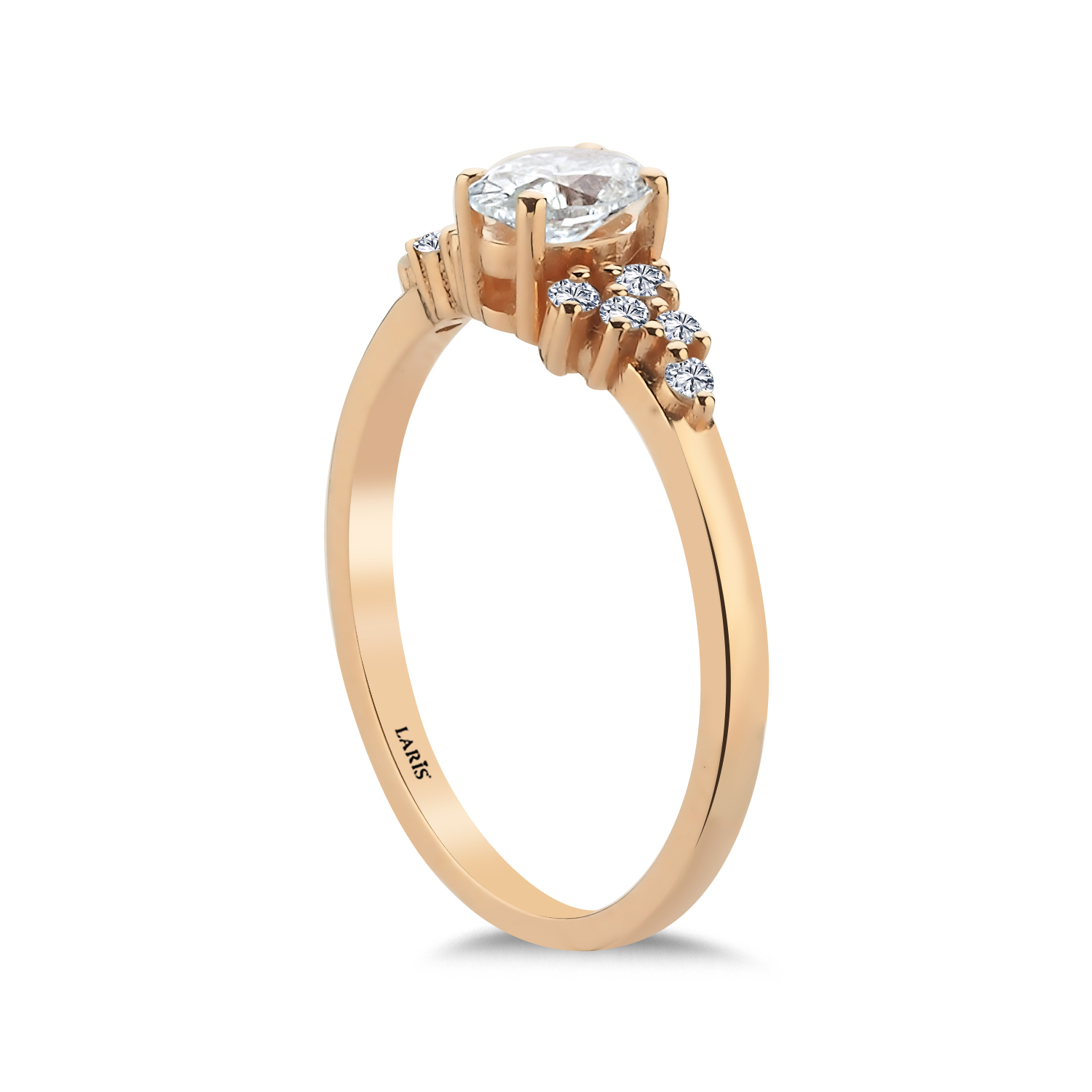 0,50 Karat Oval Pırlanta Divine Tasarım Vintage Yüzük