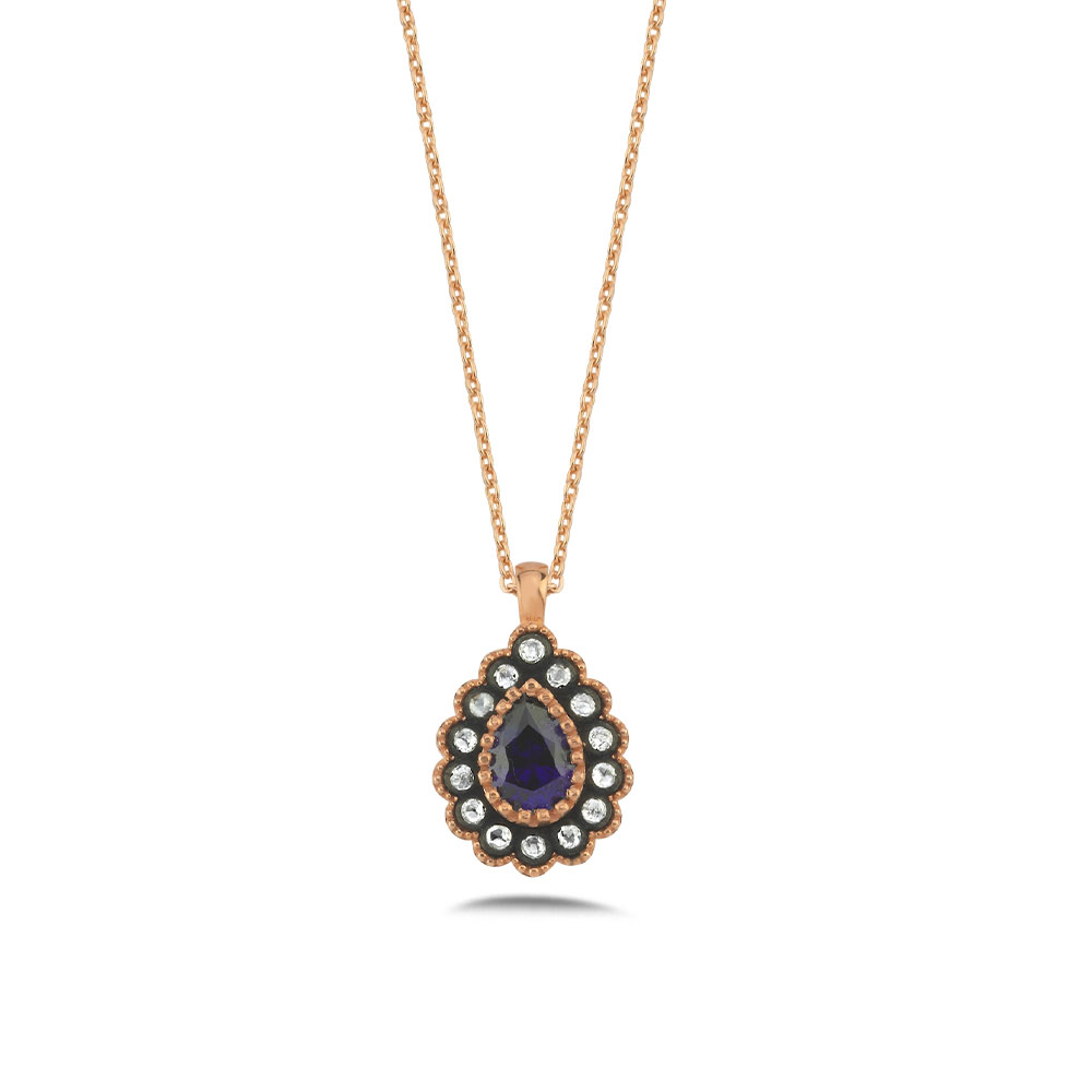 0,99 Karat Elmas Safir Kolye