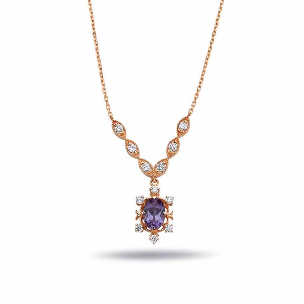 1,32 Karat Pırlanta Vintage Alexandrit Kolye
