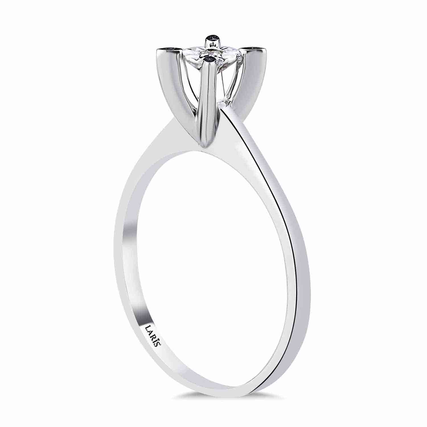 0,03 Karat Pırlanta Kalem İşlemeli  Serene Tektaş Yüzük - LP04595