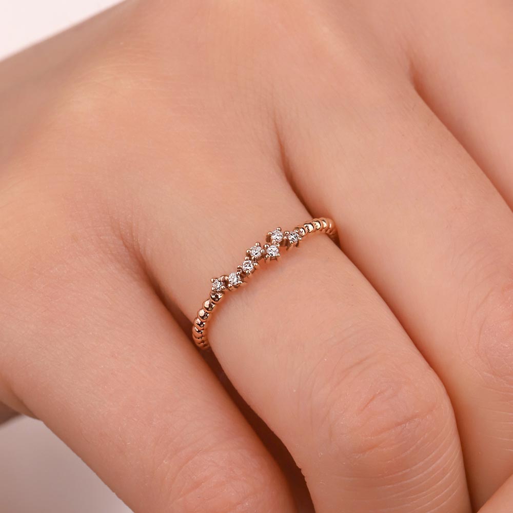 0,07 Karat Pırlanta Özel Tasarım Vintage Yüzük - LP01036