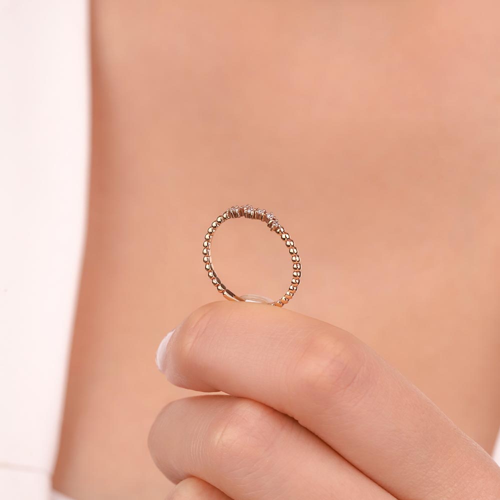 0,07 Karat Pırlanta Özel Tasarım Vintage Yüzük - LP01036