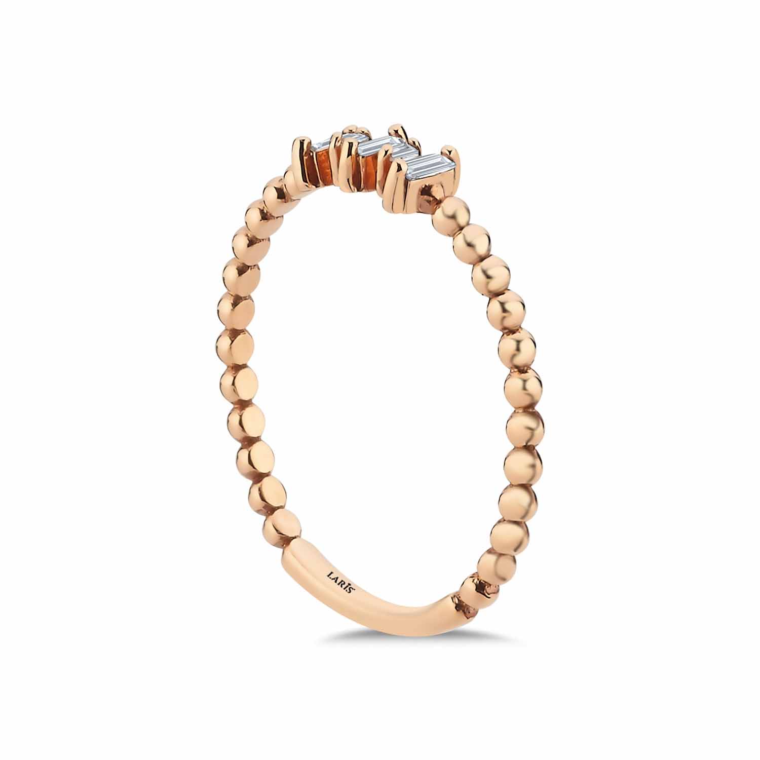 0,09 Karat Pırlanta Özel Tasarım Vintage Baget Yüzük - LP11429