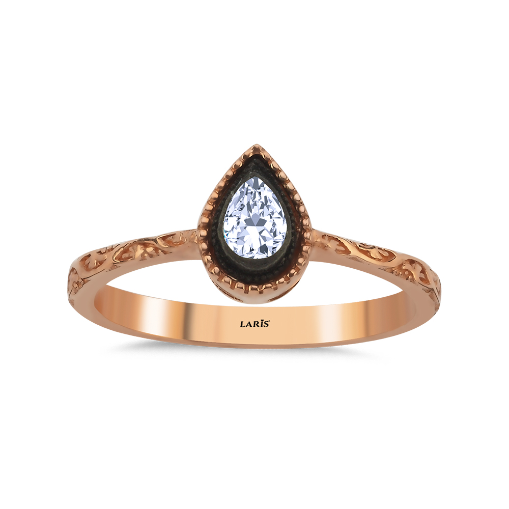 0,10 Karat Elmas Su Damlası Tektaş Yüzük - LP08993