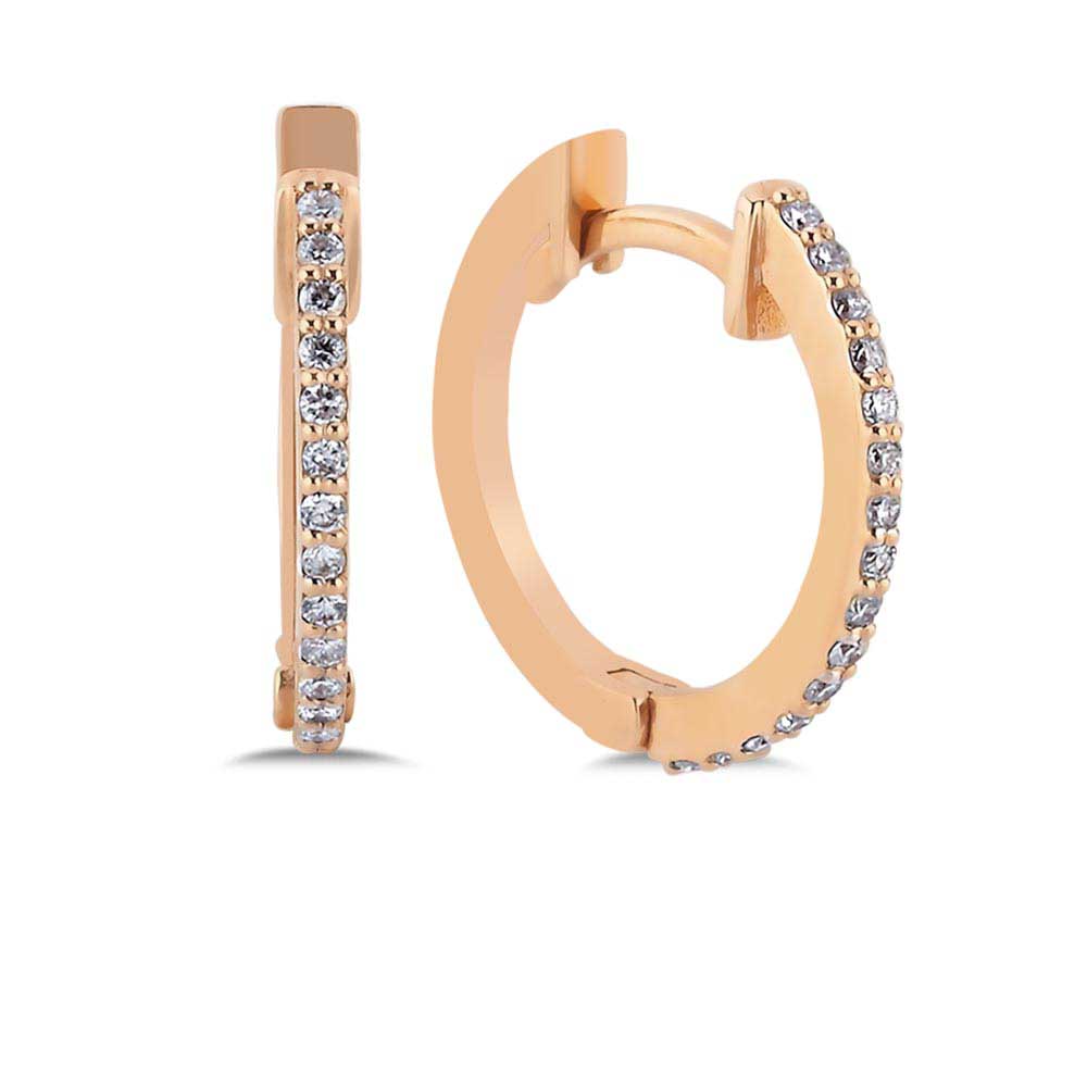 0,15 Karat Pırlanta Halka Rose Küpe - LP03547