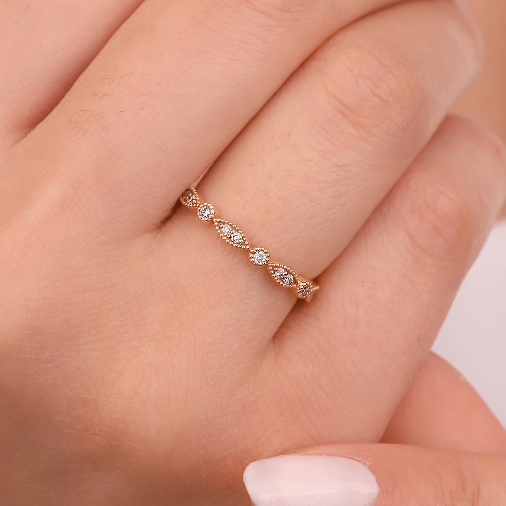 0,15 Karat Pırlanta Vintage Yarımtur - LP11148