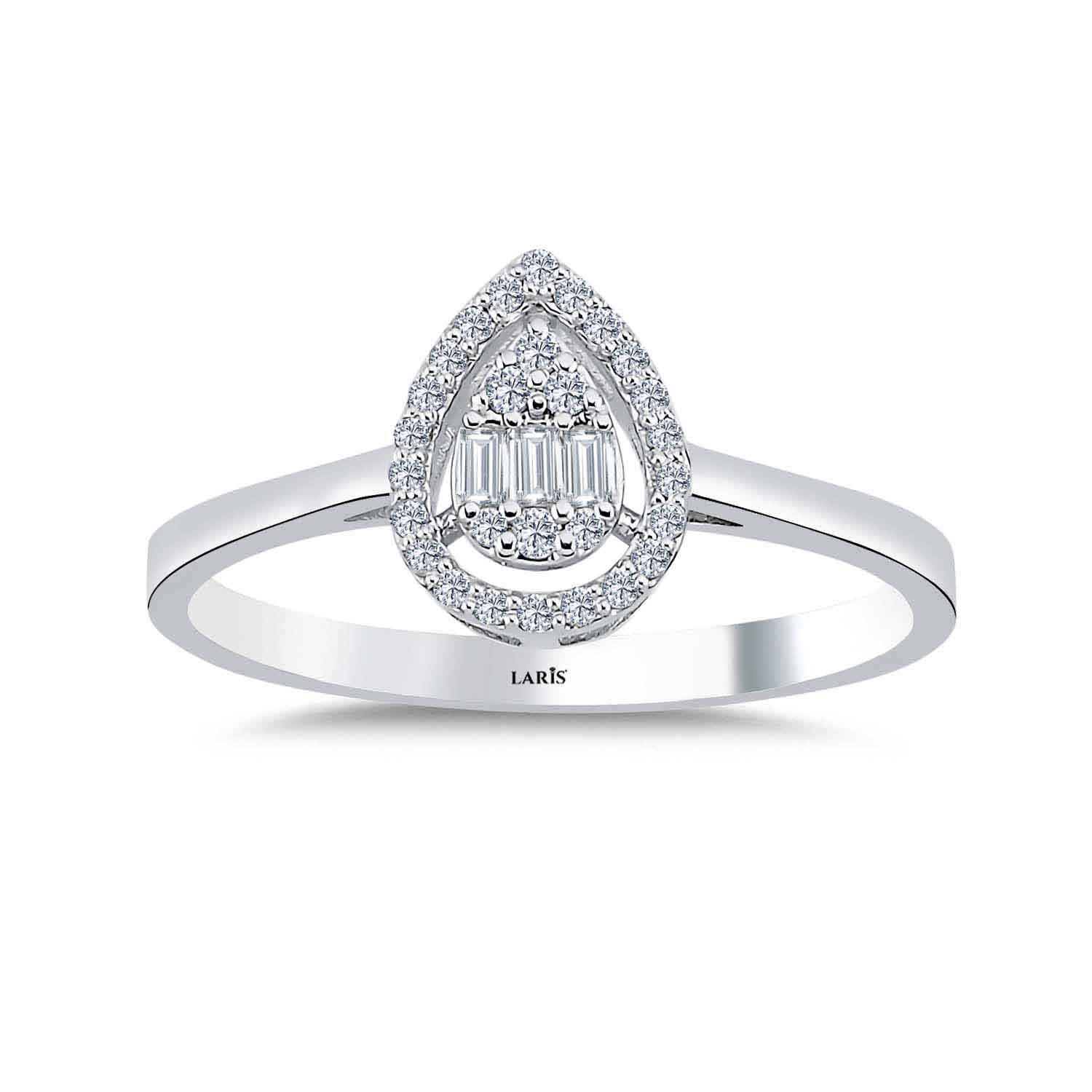 0.16 Karat Pırlanta Damla Baget Yüzük - LP04704