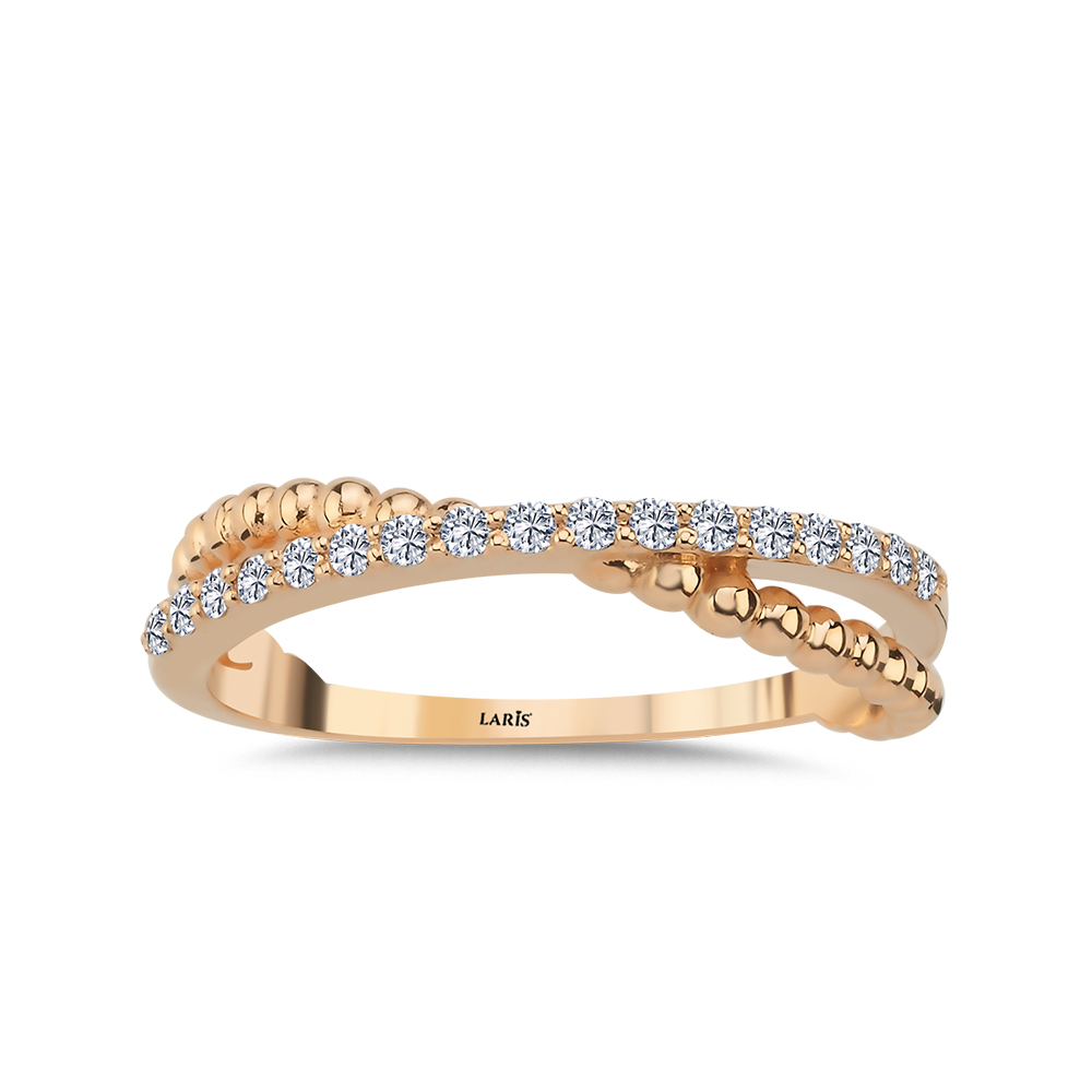 Özel Tasarım Yüzükler 0,16 Karat Pırlanta Étoile Tasarım Yüzük - LP08034