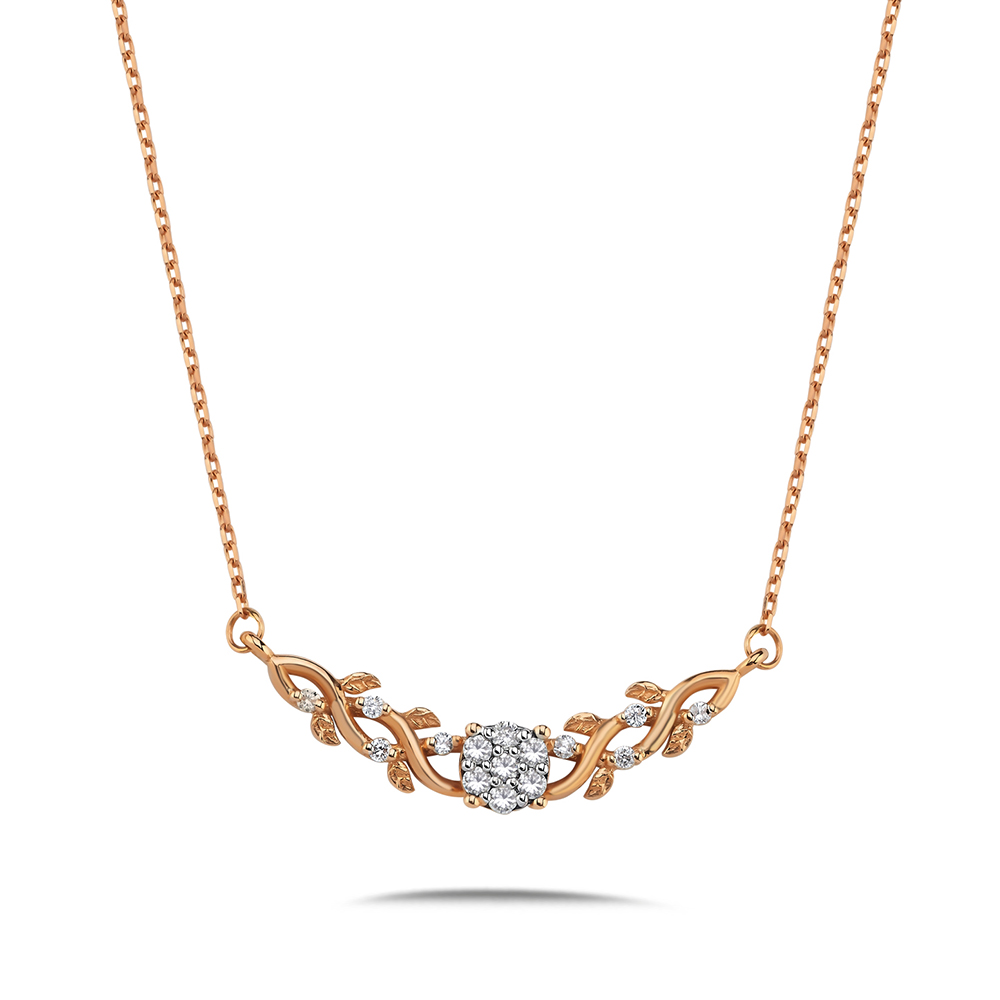 0,17 Karat Pırlanta Vintage Tasarım Kolye - LP07373