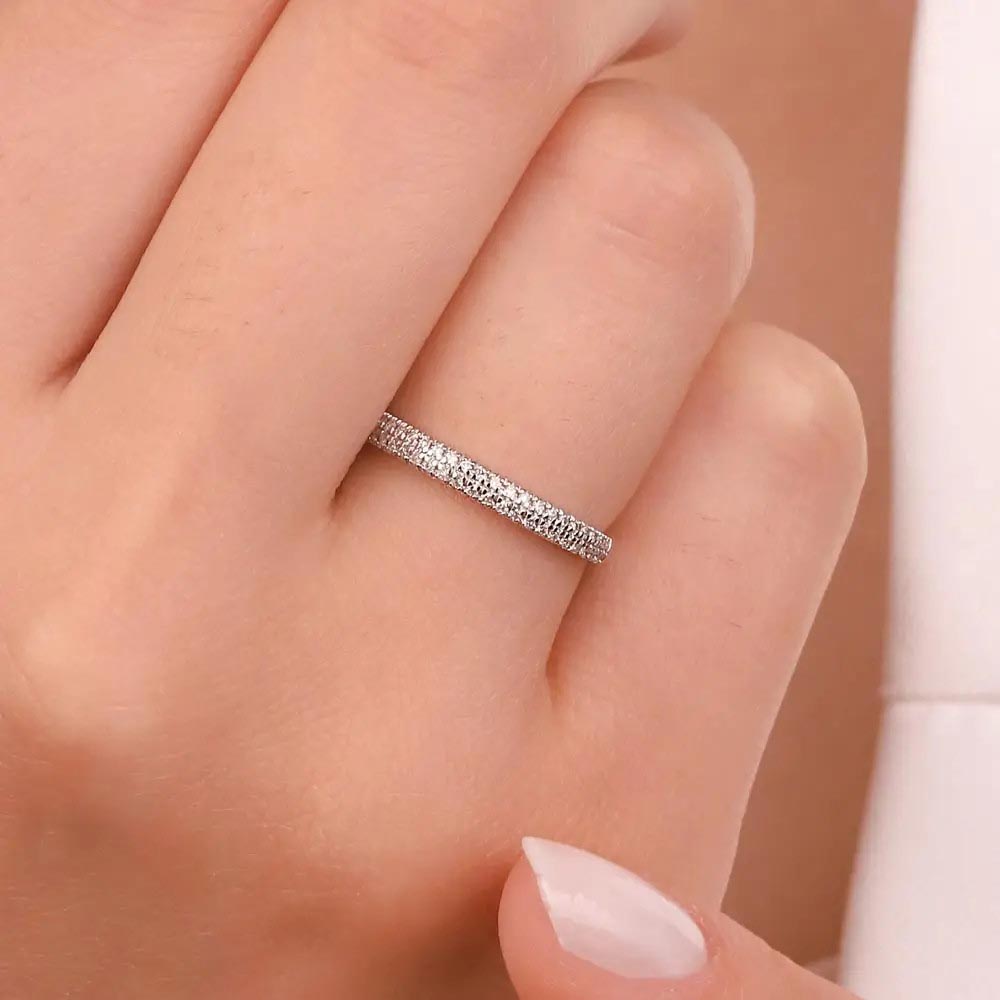 0,17 Karat Pırlanta Yarımtur Yüzük - LP03023