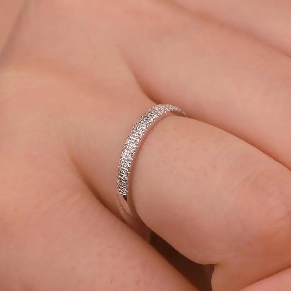 0,17 Karat Pırlanta Yarımtur Yüzük - LP03023