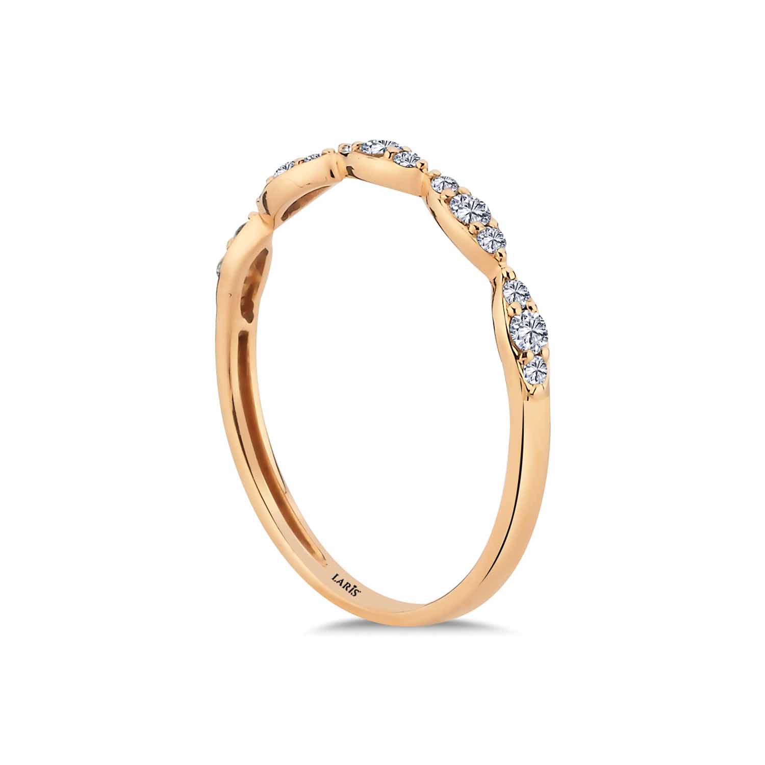 0.19 Karat Pırlanta Vintage Yarımtur Yüzük - LP03857