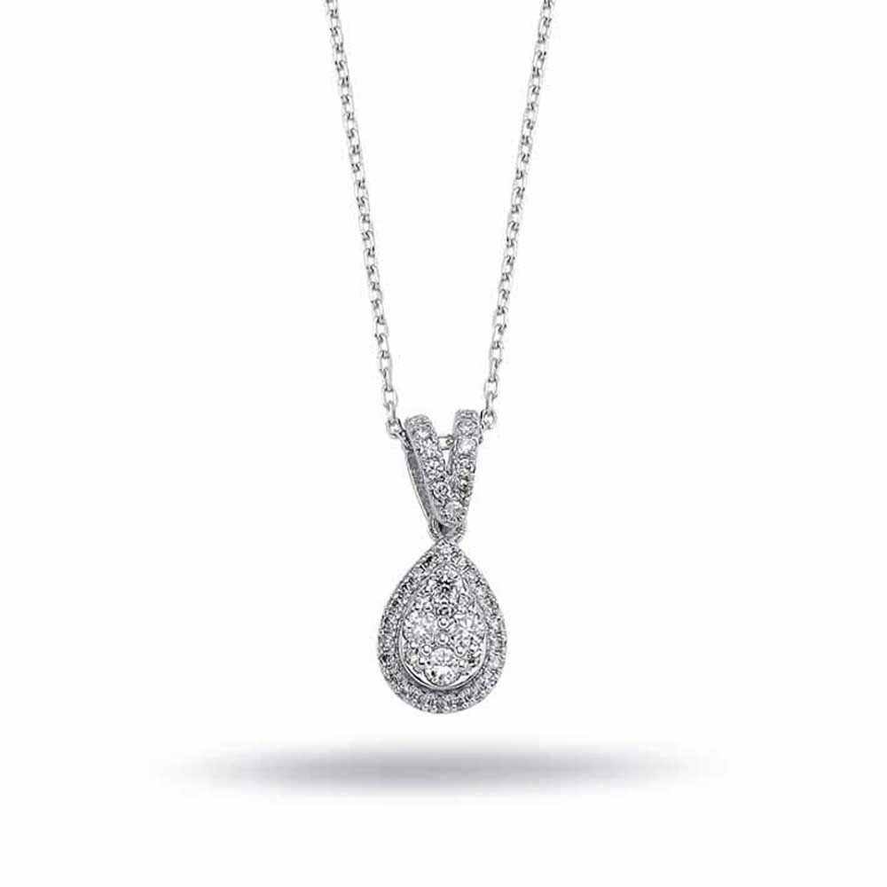 0,20 Karat Pırlanta Damla Coronet Kolye - LP09436