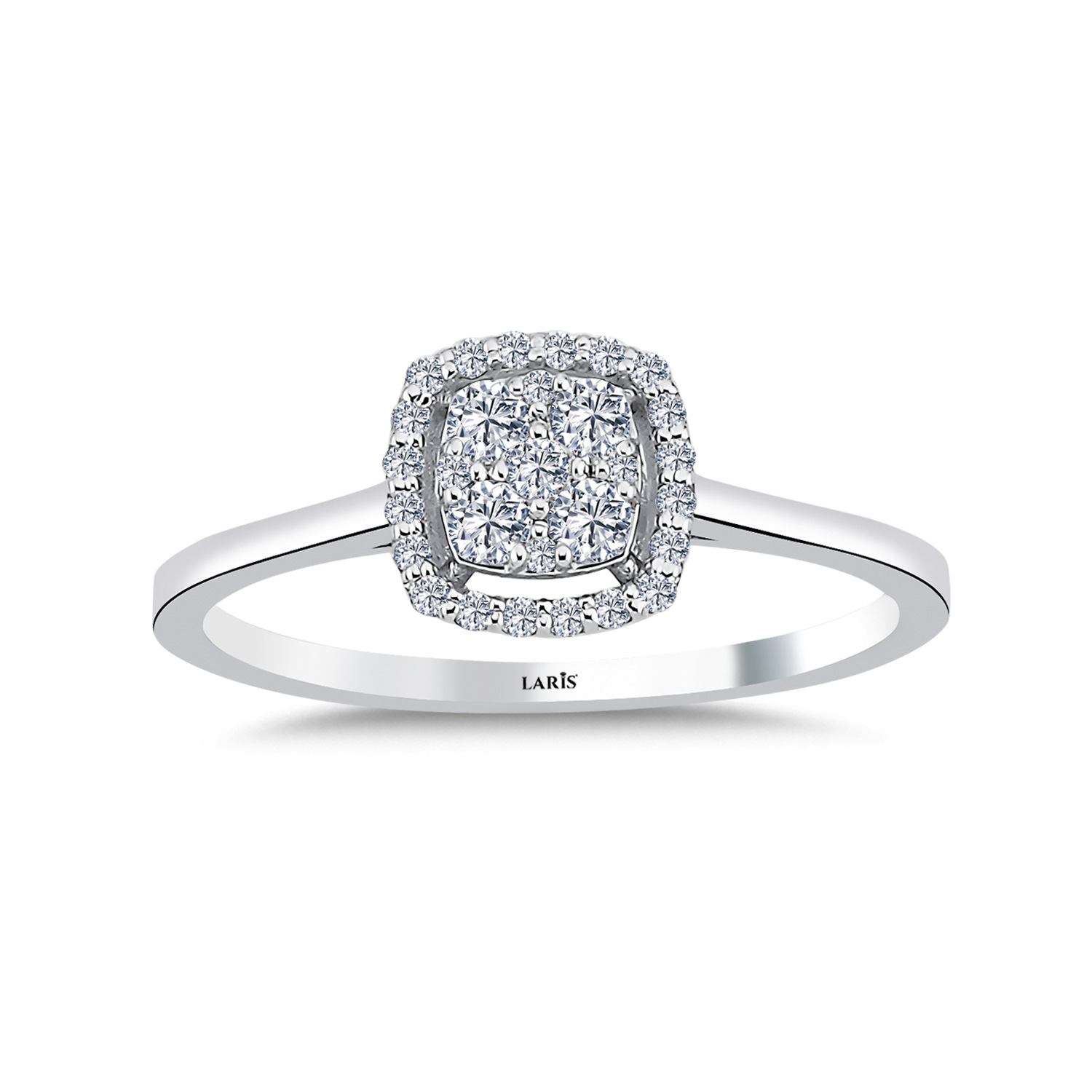 0.22 Karat Pırlanta Coronet Halo Yüzük - LP07885