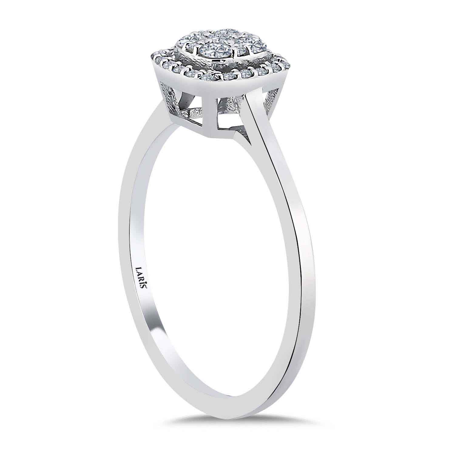 0.22 Karat Pırlanta Coronet Halo Yüzük - LP07885