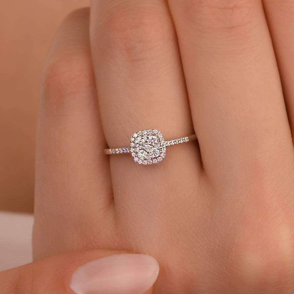 0,23 Karat Pırlanta Daisy Coronet Yüzük - LP07550