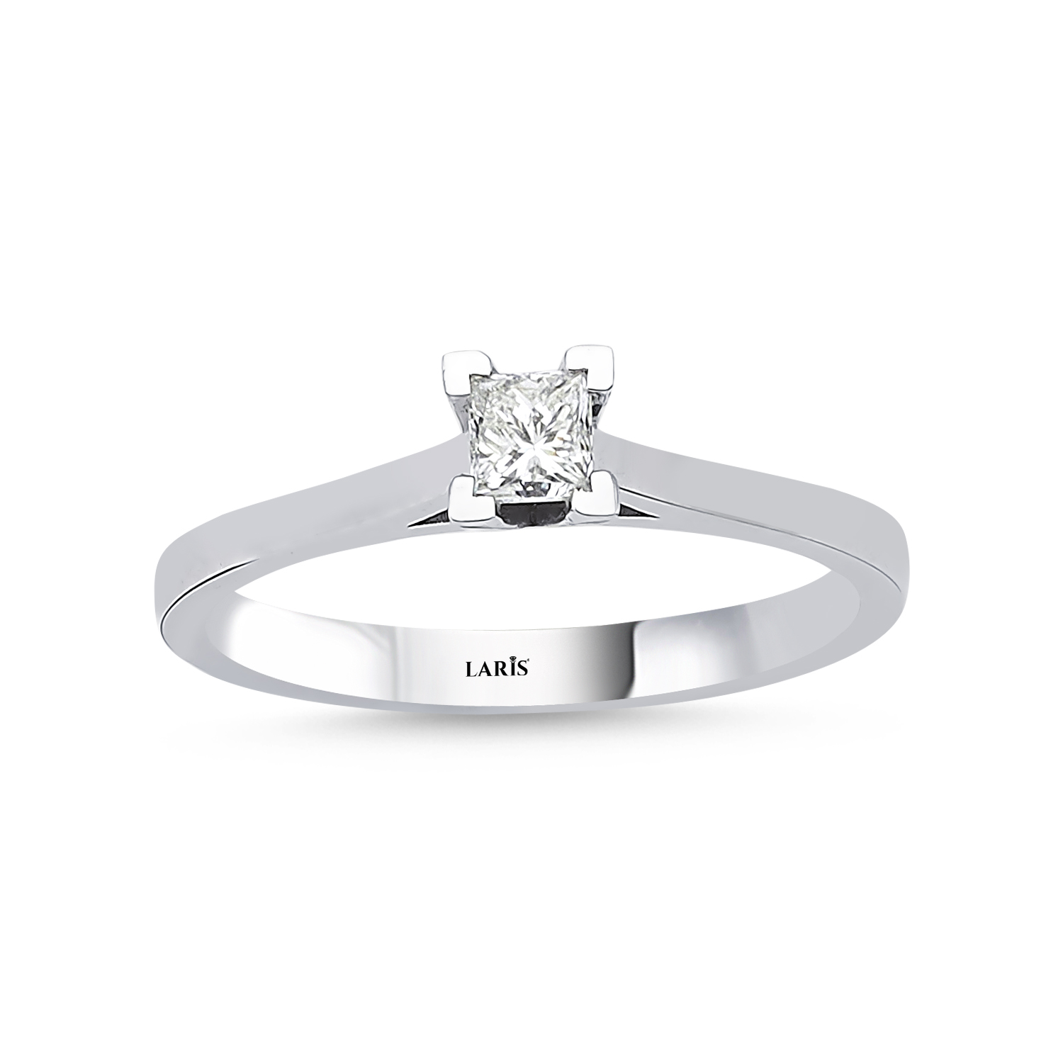 0,24 Karat Prenses Kesim Pırlanta Tektaş Yüzük - LP01216