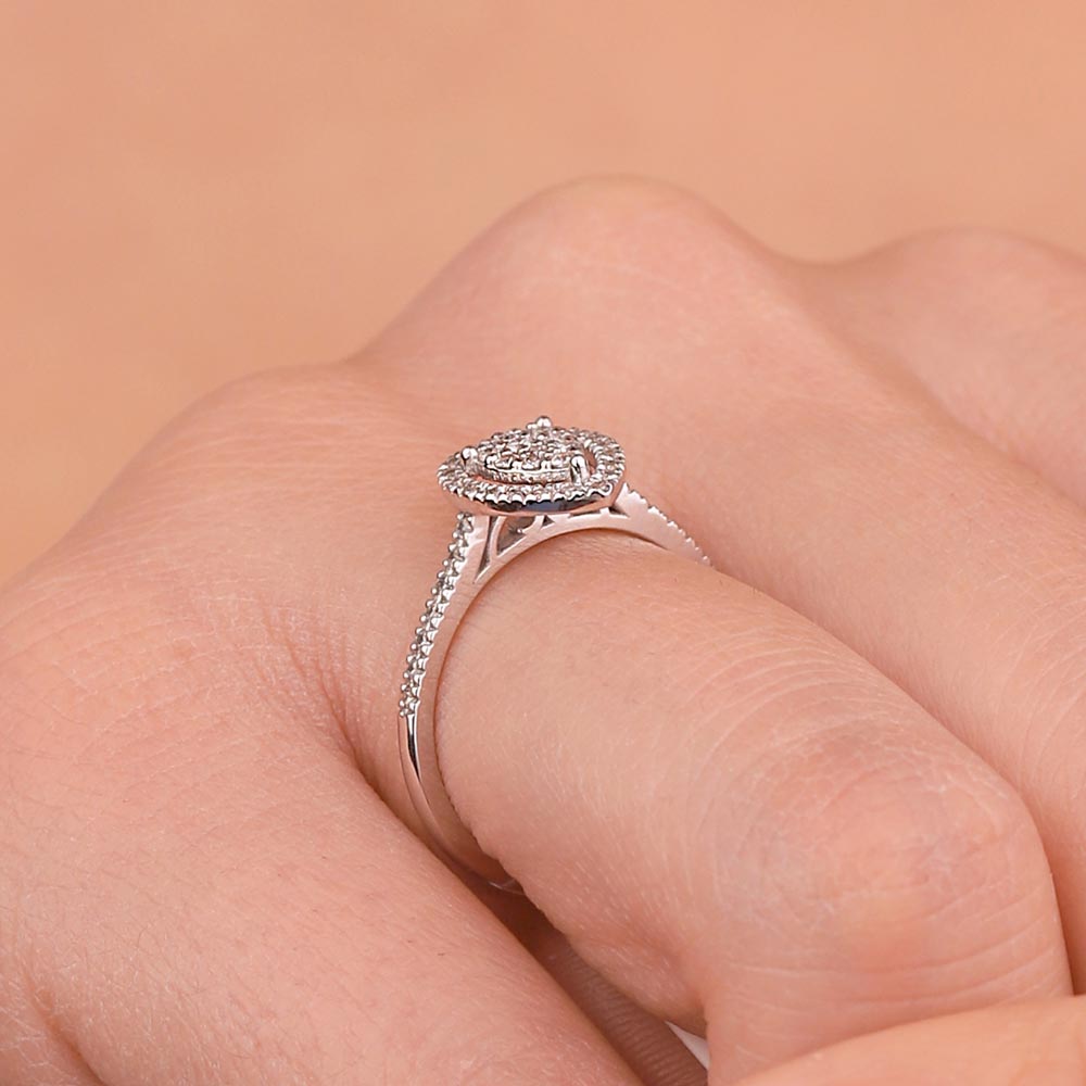 0.25 Karat Pırlanta Damla Coronet Yüzük - LP02718