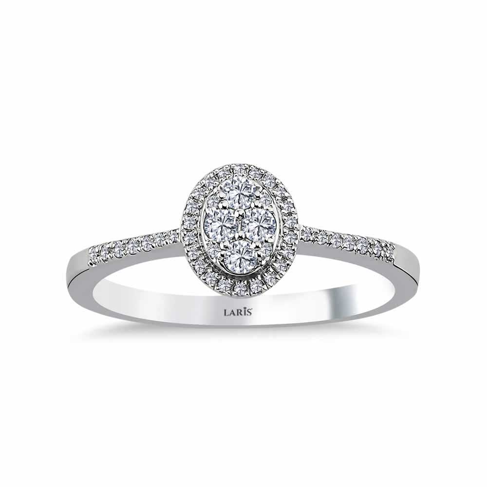 0,25 Karat Pırlanta Oval Coronet Yüzük - LP10182