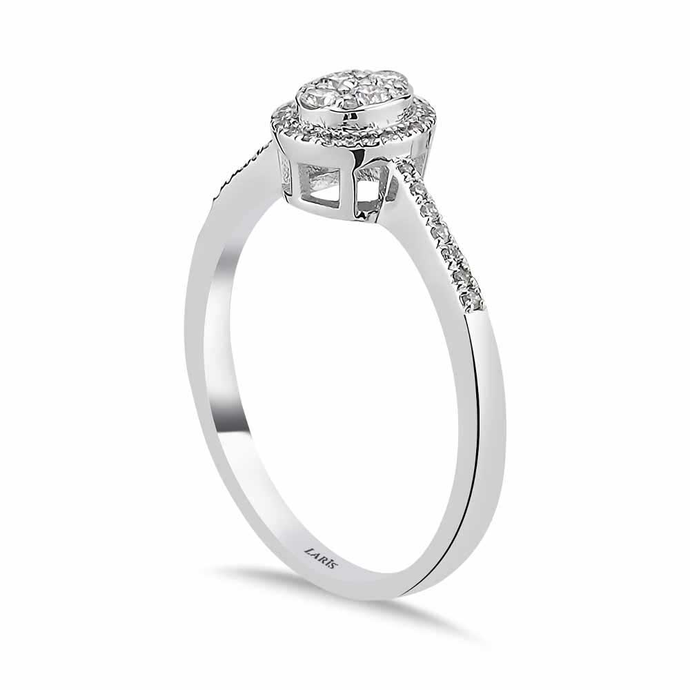 0,25 Karat Pırlanta Oval Coronet Yüzük - LP10182