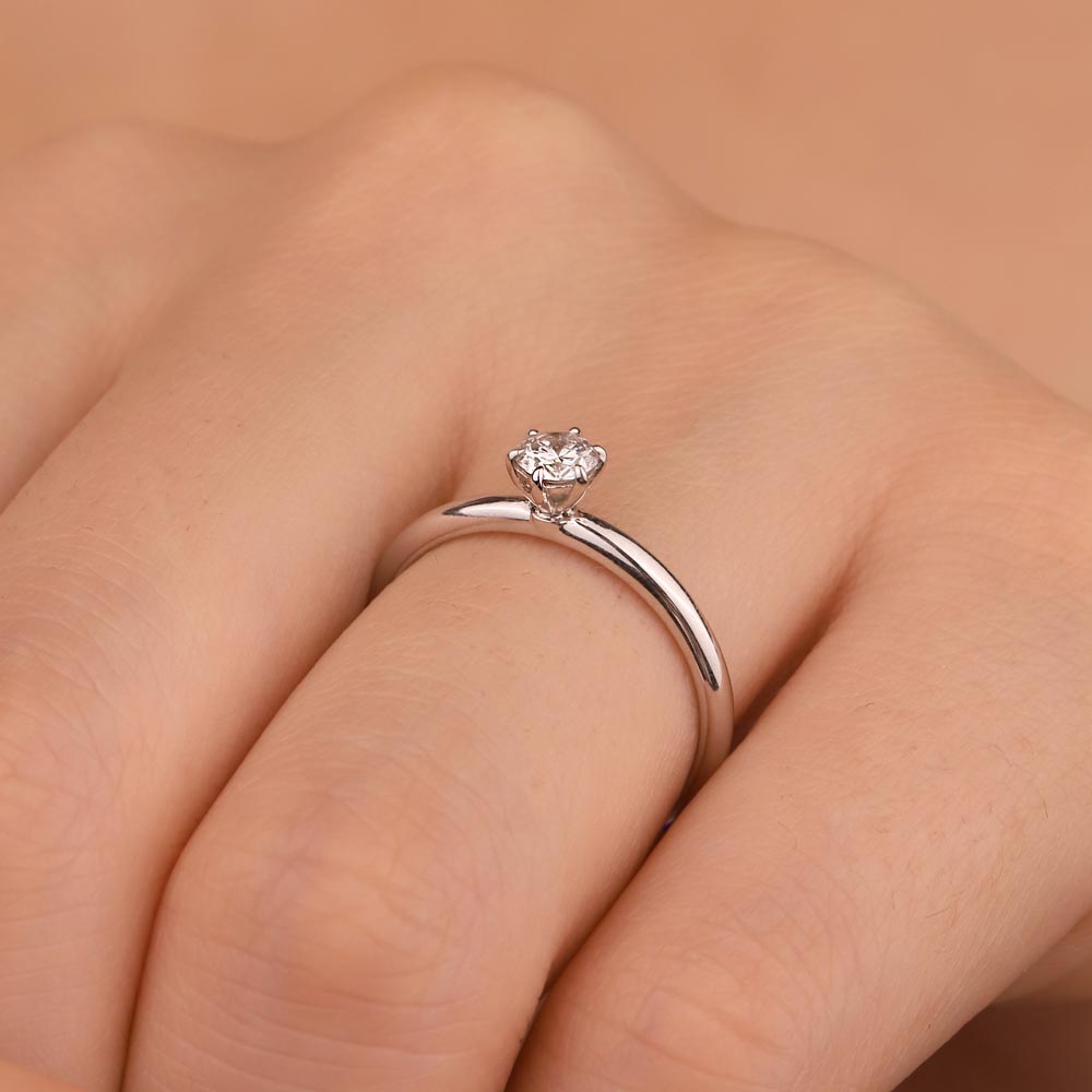 0,25 Karat Pırlanta TiffanyTektaş Yüzük - LP00558