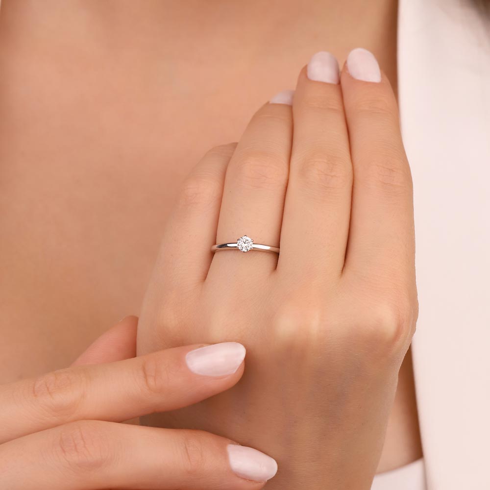 0,25 Karat Pırlanta TiffanyTektaş Yüzük - LP00558