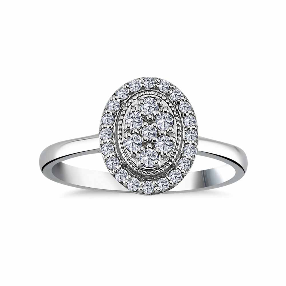 0,26 Karat Pırlanta Oval Coronet Yüzük - LP06059