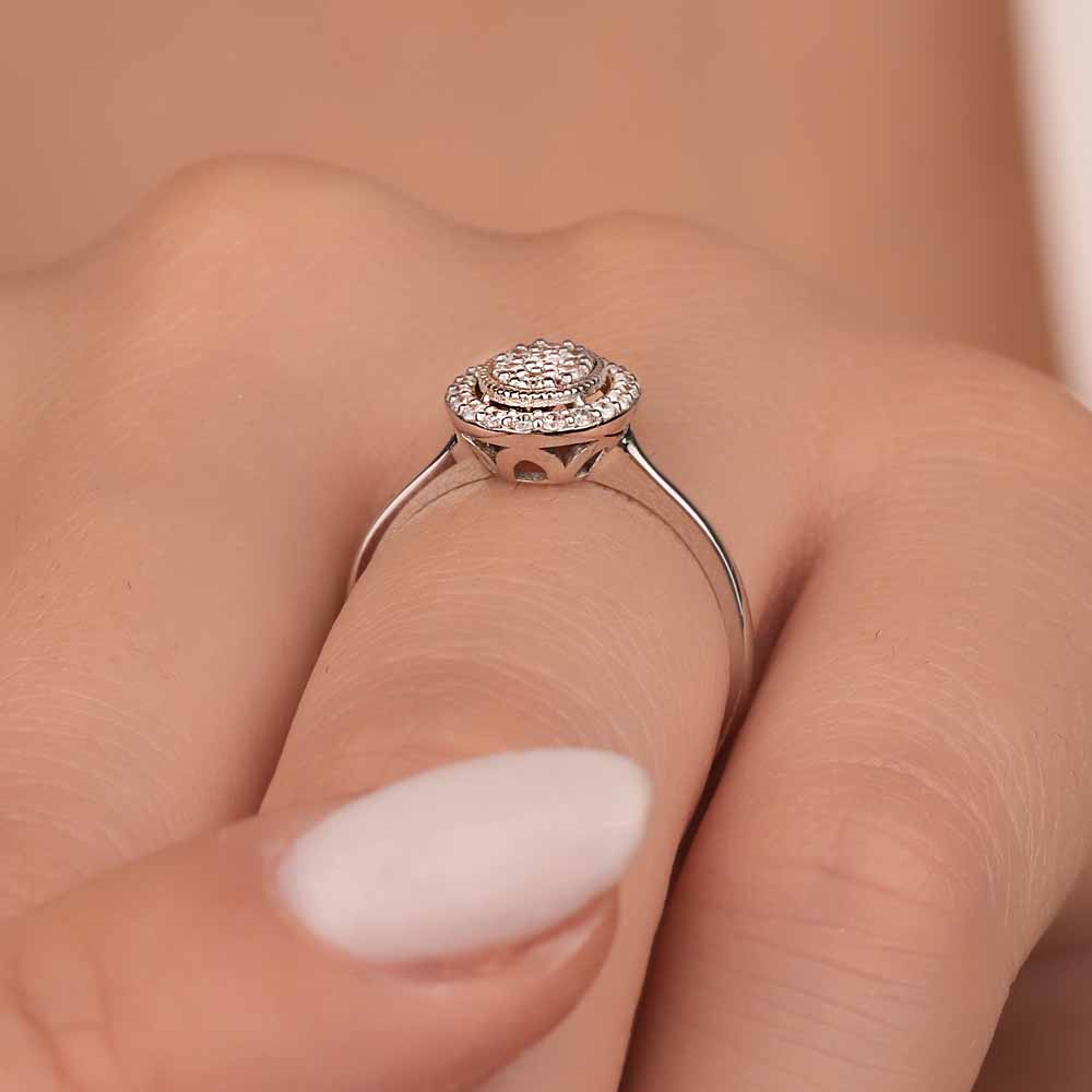 0,26 Karat Pırlanta Oval Coronet Yüzük - LP06059