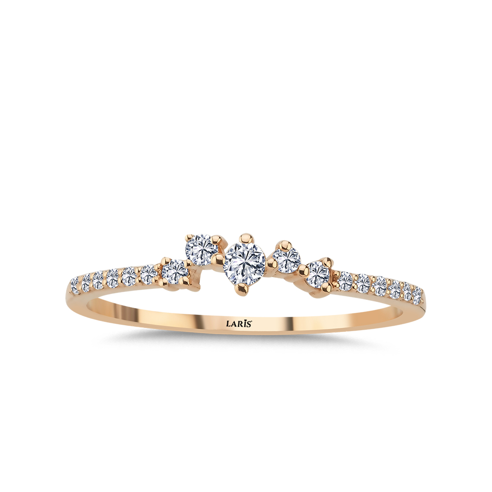 Tamtur / Yarımtur Yüzükler 0,27 Karat Pırlanta Brillia Tasarım Yüzük - LP12082