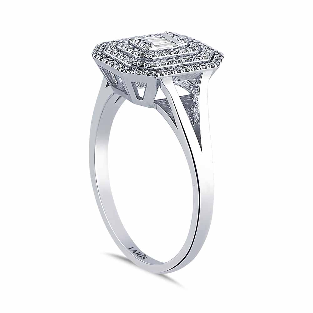 0,28 Karat Pırlanta Çift Kollu Baget Yüzük - LP11256