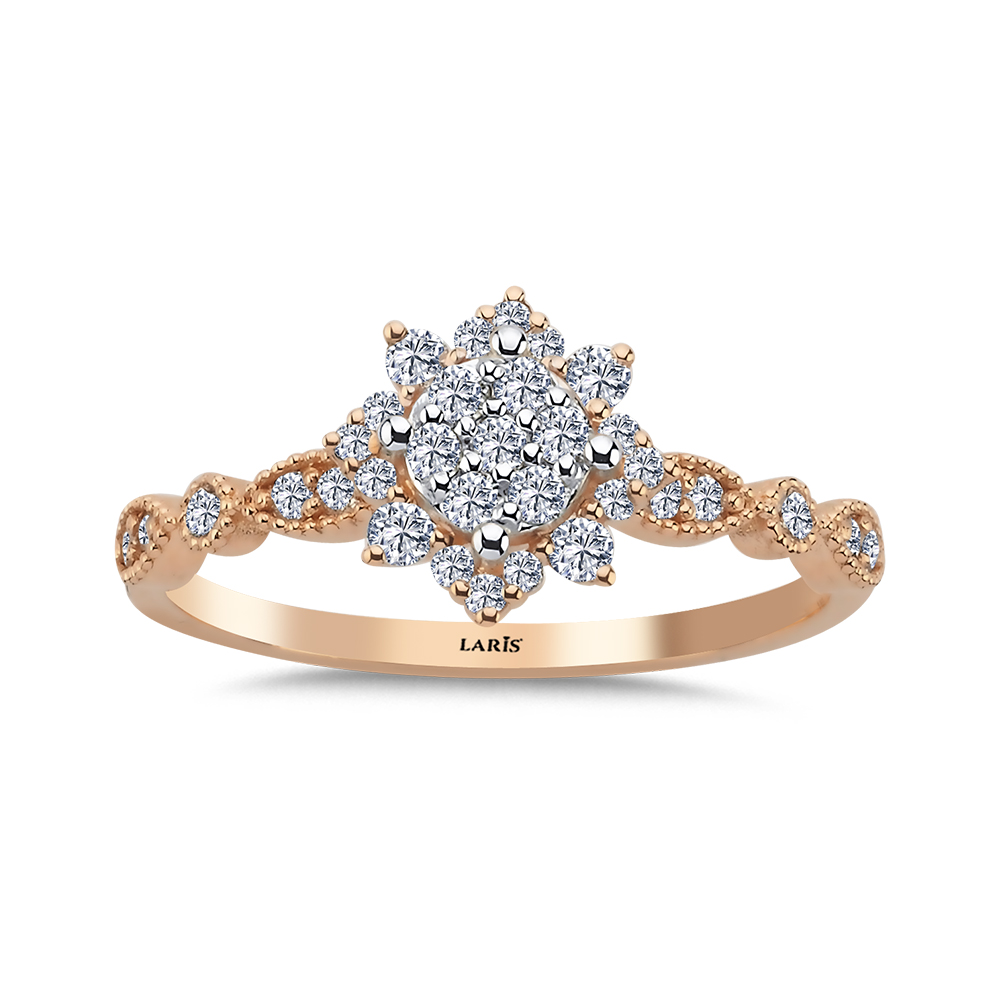 0,30 Karat Pırlanta Vintage Coronet Yüzük - LP09532