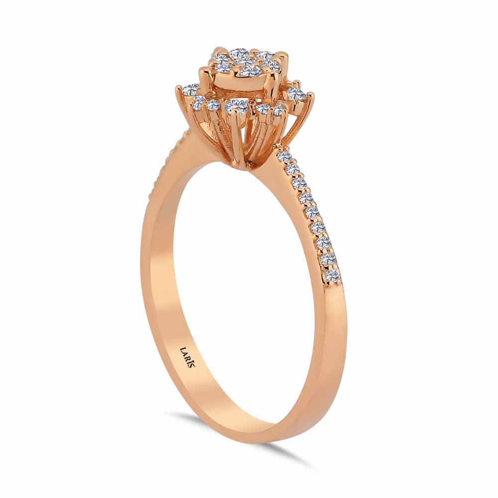 0,30 Karat Pırlanta Vintage Lotus Coronet Yüzük - LP11590