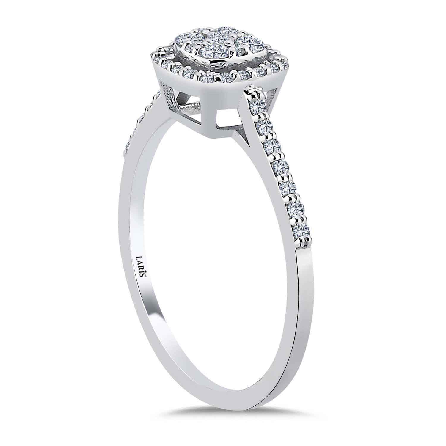 0.33 Karat Pırlanta Coronet Halo Yüzük - LP04829