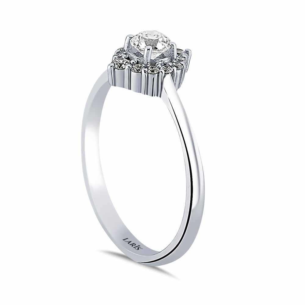 0,35 Karat Pırlanta Halo Tektaş Yüzük - LP09255