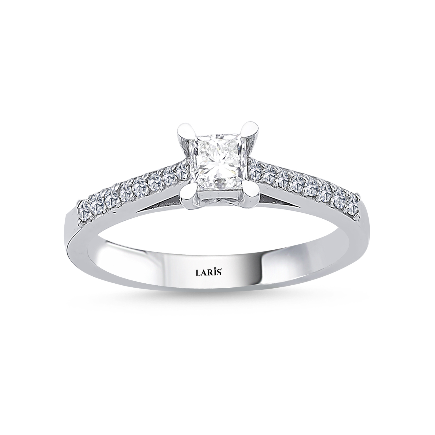 0,35 Karat Pırlanta Prenses Kesim Tektaş Yüzük - LP02505