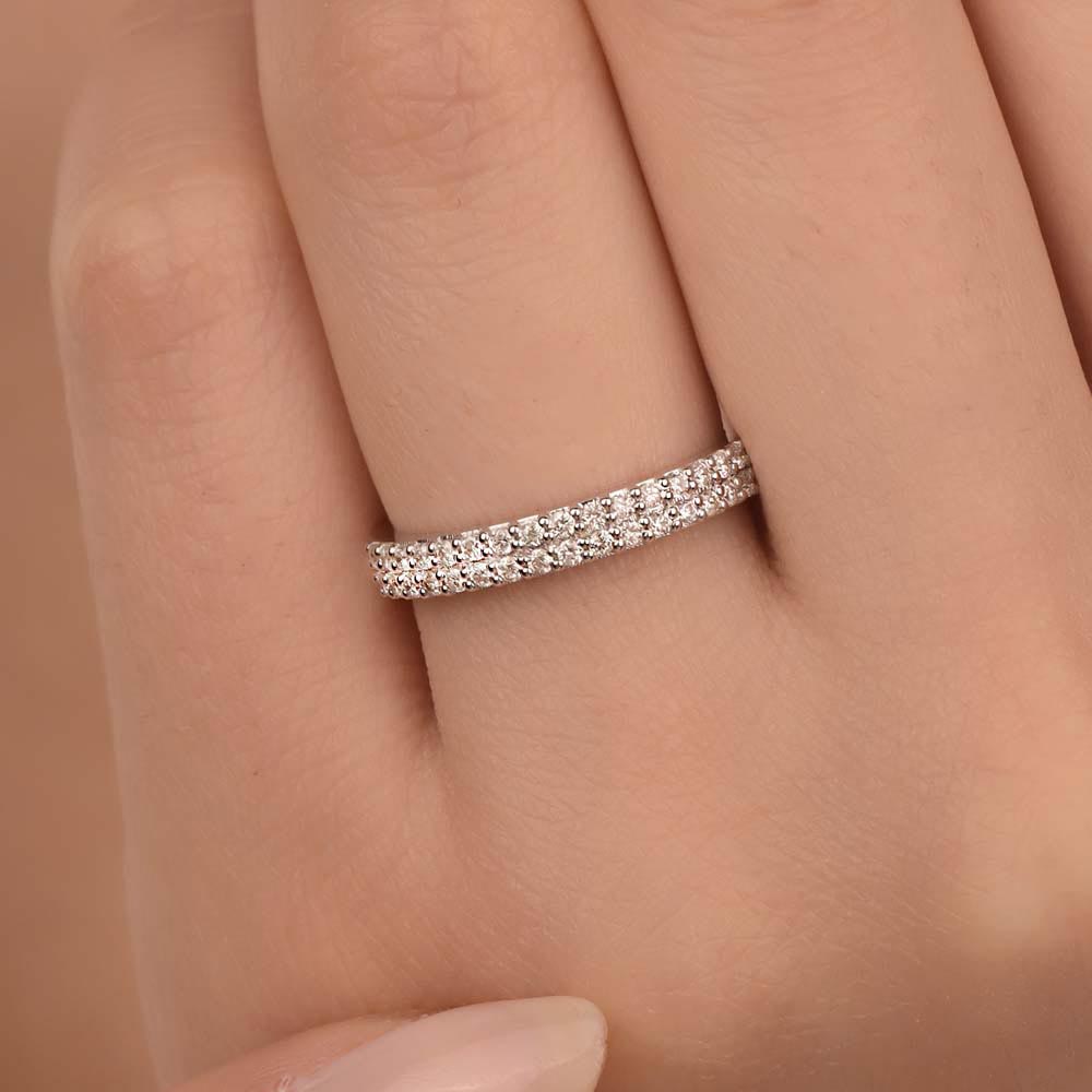 0.35 Karat Pırlanta Yarımtur Yüzük - LP06791