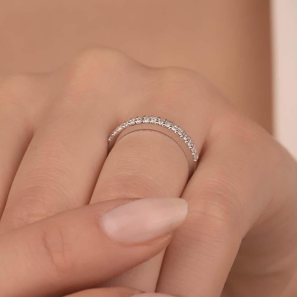 0.35 Karat Pırlanta Yarımtur Yüzük - LP06791