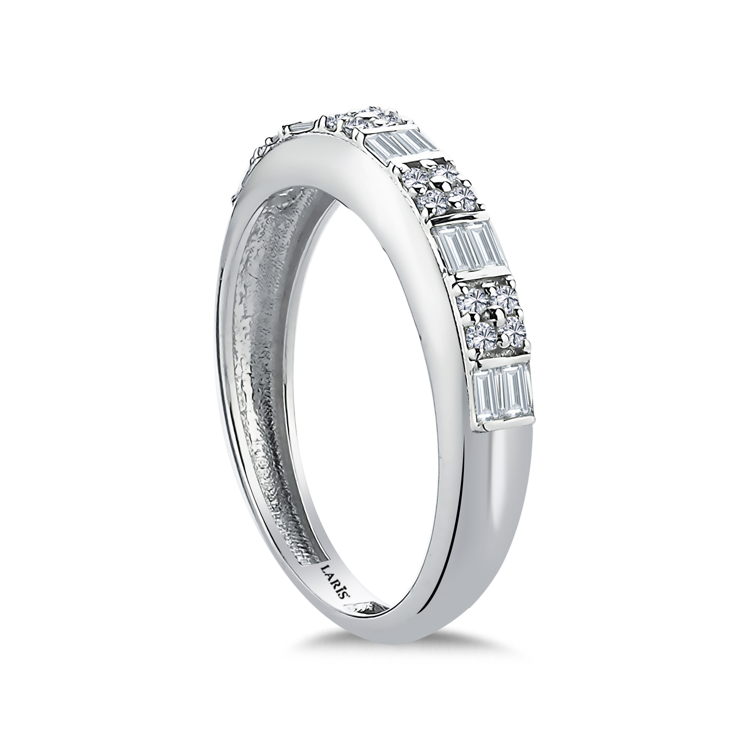 Tamtur / Yarımtur Yüzükler 0,36 Karat Pırlanta Baget Yarımtur Alyans Yüzük - LP07607