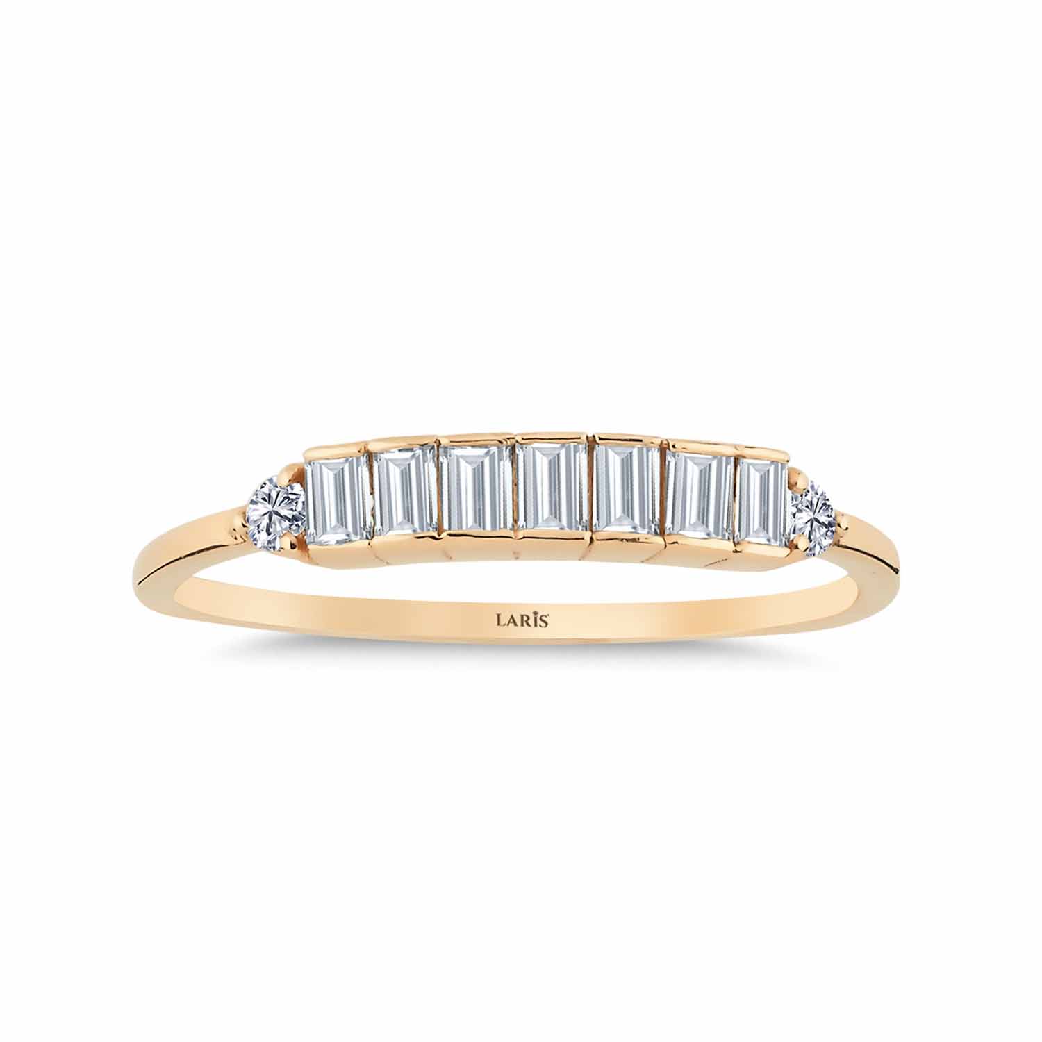 0,36 Karat Pırlanta Özel Tasarım Vintage Yarımtur Yüzük - LP01922