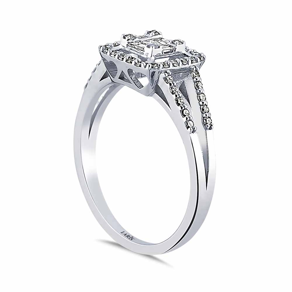 0,39 Karat Pırlanta Baget Yüzük - LP04827