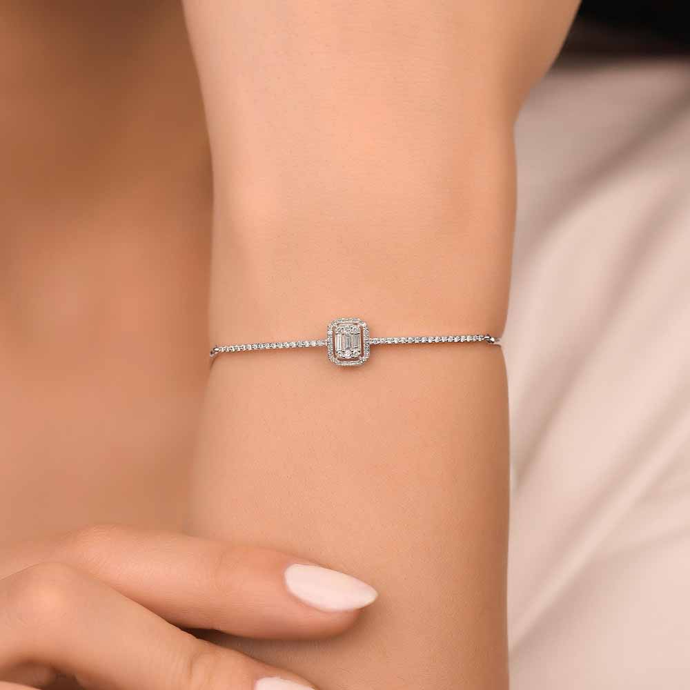 0,40 Karat Pırlanta Baget Kelepçe Bileklik - LP03753