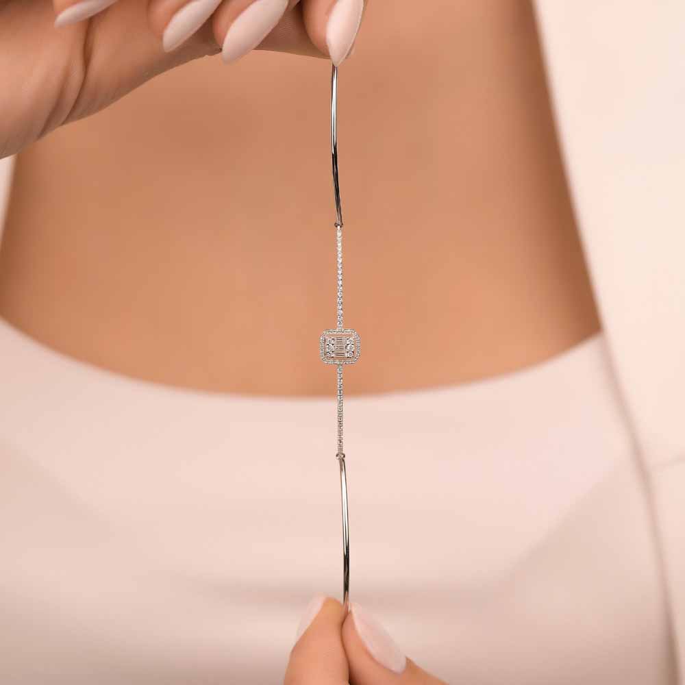 0,40 Karat Pırlanta Baget Kelepçe Bileklik - LP03753