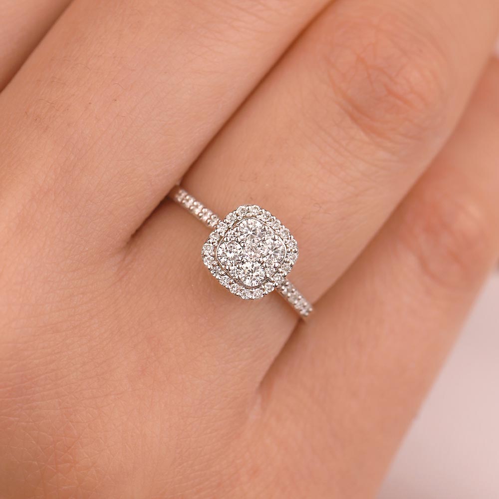 0,40 Karat Pırlanta Daisy Coronet Yüzük - LP12084