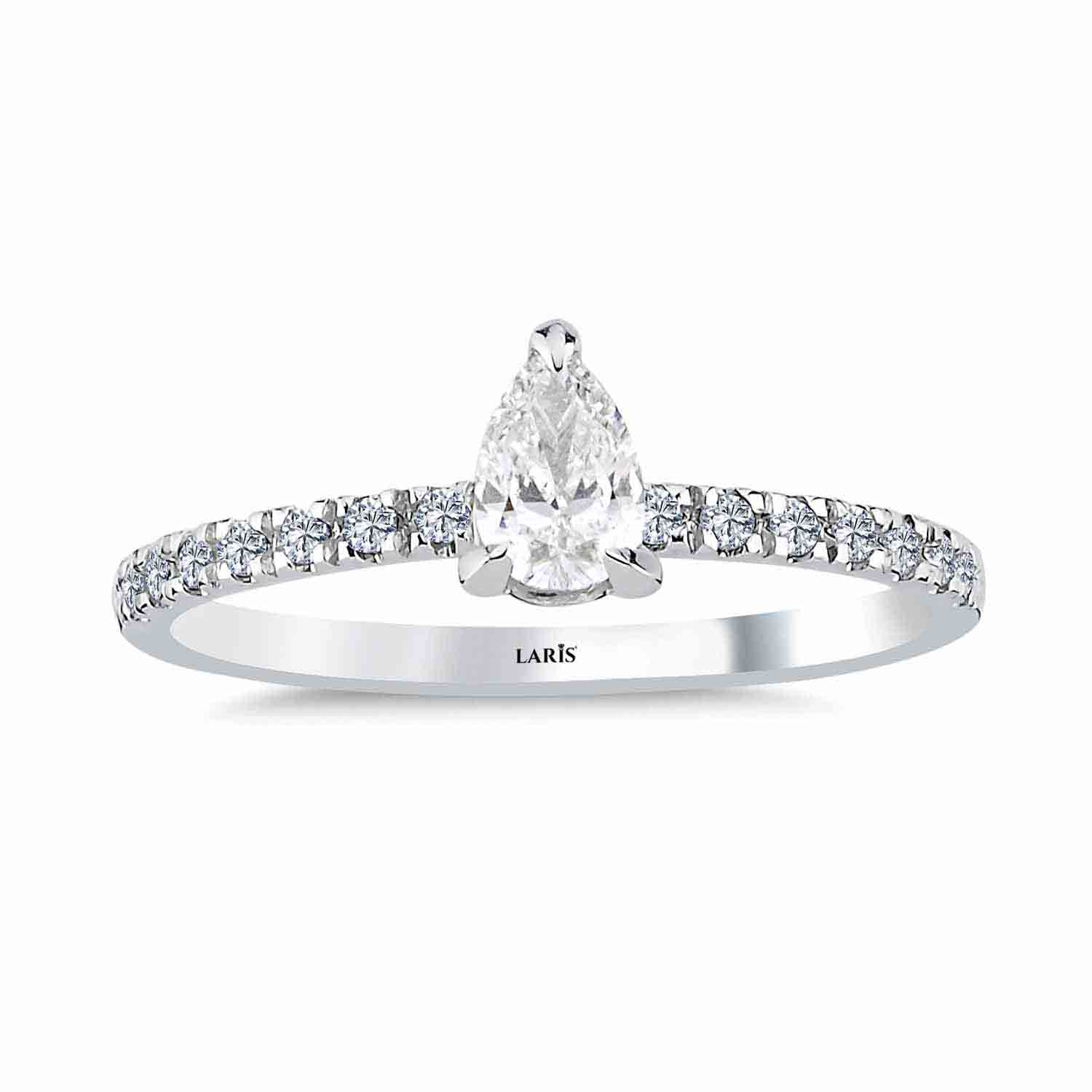 0.40 Karat Pırlanta Damla Tektaş Yüzük - LP09285