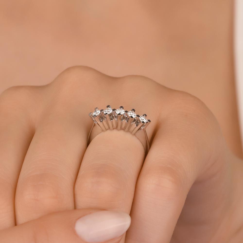 0.40 Karat Pırlanta Kare Tırnak Beştaş Yüzük - LP00050