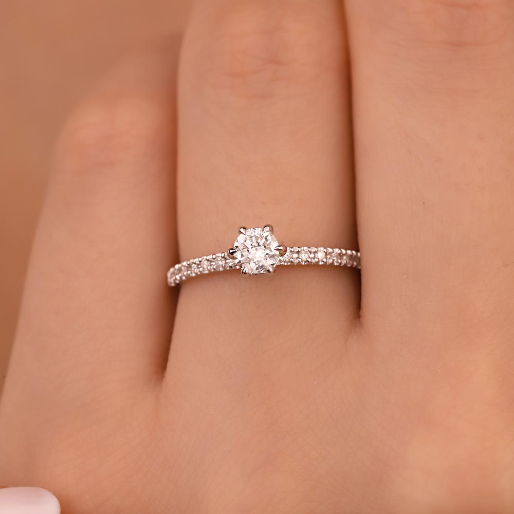 0,40 Karat Pırlanta Tiffany Tektaş Yüzük - LP03876