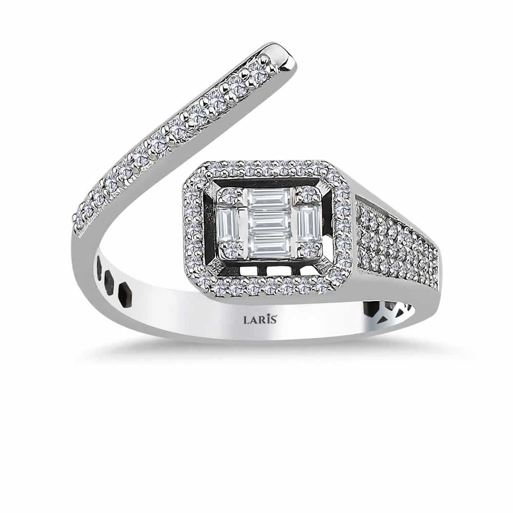 0,42 Karat Pırlanta Özel Tasarım Baget Yüzük - LP05755