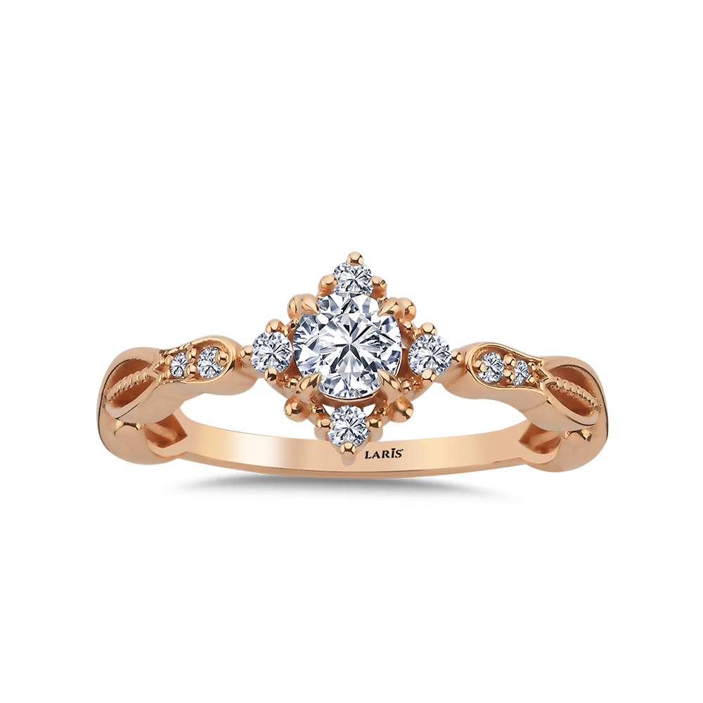 Vintage Yüzükler 0,42 Karat Pırlanta Vintage Retro Tasarım Yüzük - LP08857