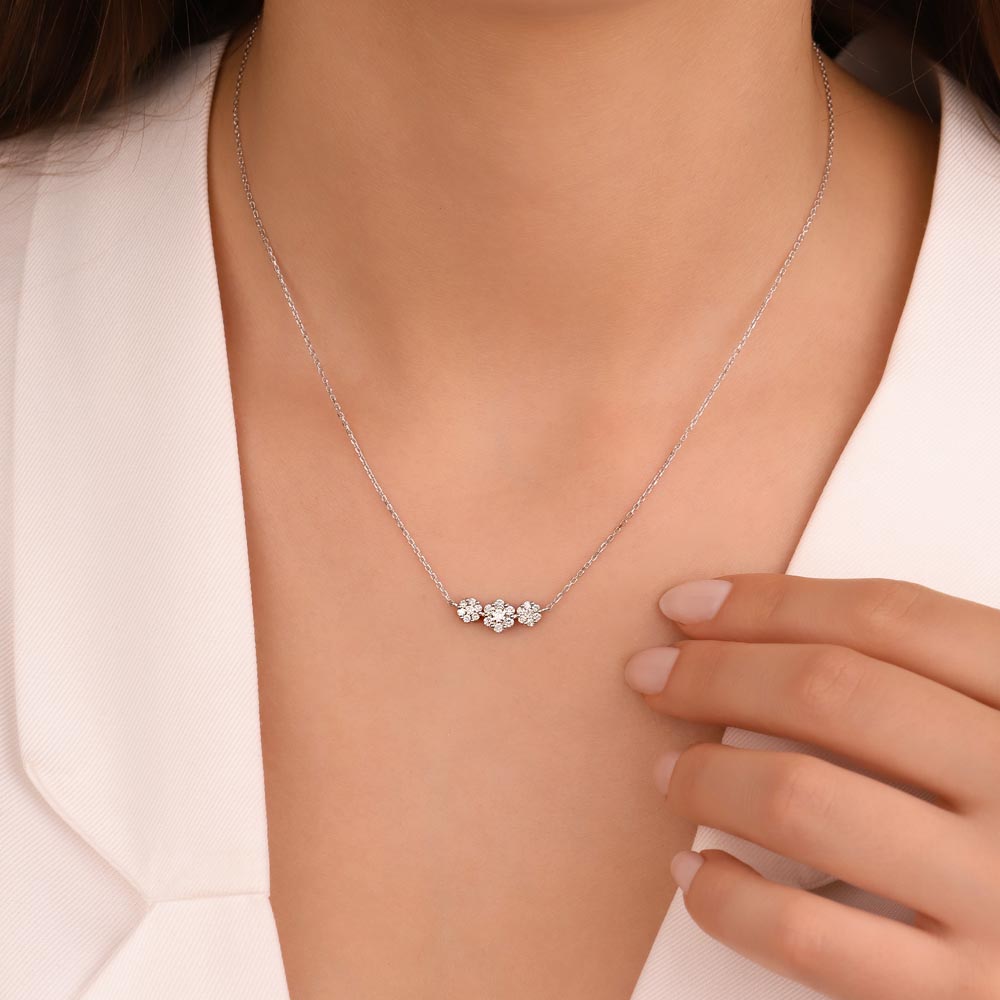 0,43 ct. Pırlanta Tria Coronet Kolye - LP08131