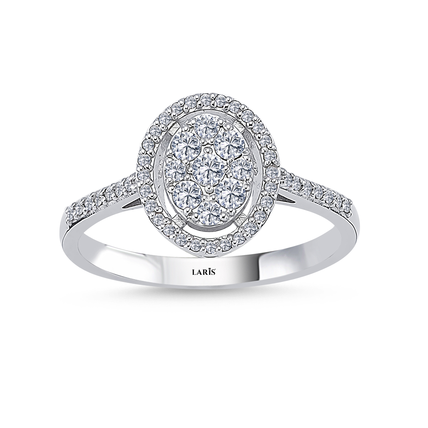 0,44 Karat Oval Pırlanta Coronet Yüzük - LP06270